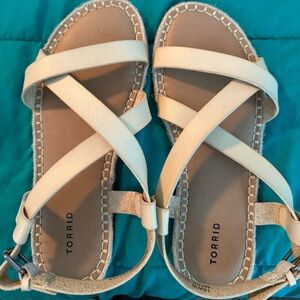 Torrid Beige Strappy Espadrille Sandals